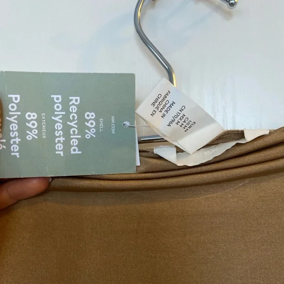 H&M Tan Mock Neck Long Sleeve Sheath Dress - Picture 3 of 4